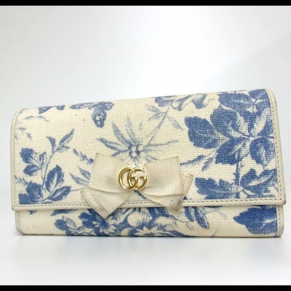 Gucci canvas ribbon Marmont wallet on chain - Picture 4 of 16